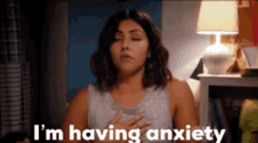 Girl Breathing Heavily Anxiety Attack GIF