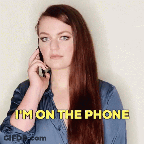 Girl Busy With Phone Call GIF