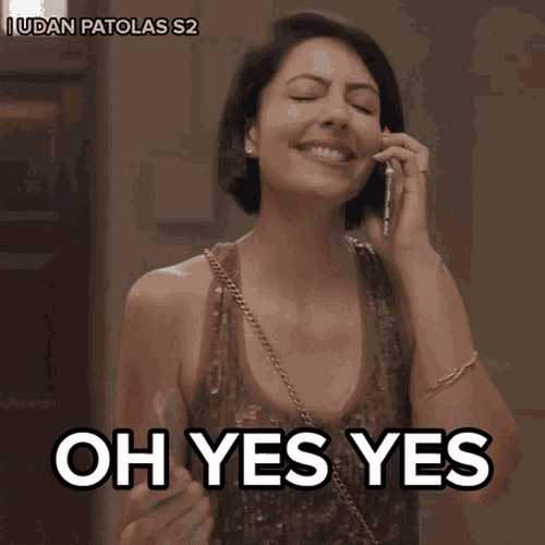 Girl Calling Oh Yes GIF
