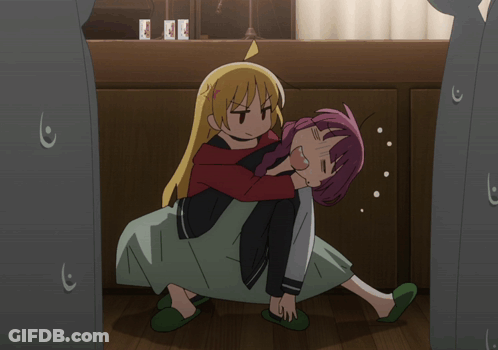 Girl Carrying Girl On Shoulders GIF