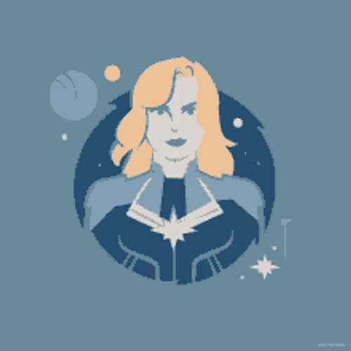 Girl Changing Colors Logo Wallpaper GIF