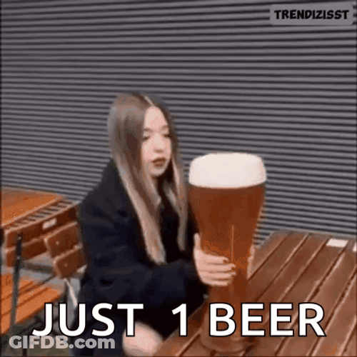 Girl Chugging Beer One Very Big Cup GIF