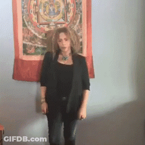 Girl Clicking Fingers Disappear GIF