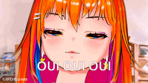 Girl Close Up Saying Oui Oui Oui GIF