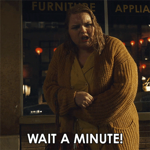 Girl Confuse Hold Up Wait A Minute GIF