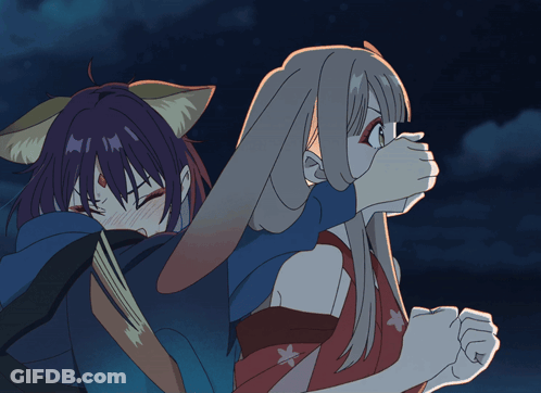 Girl Covering Another Girl's Mouth GIF