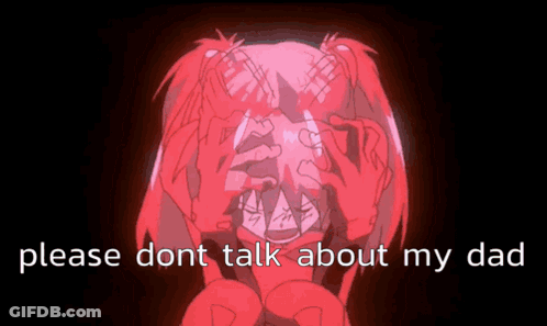Girl Covering Face Saying Please Dont Talk About My Dad GIF