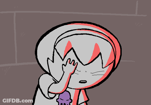 Girl Covering Face With Facepalm GIF