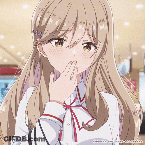 Girl Covering Mouth GIF