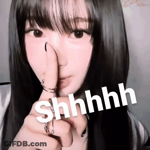Girl Covering Nose Shushing GIF
