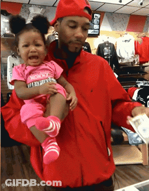Girl Crying And Holding Money GIF