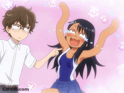 Girl Crying Being Tickled By Boy With Glasses GIF