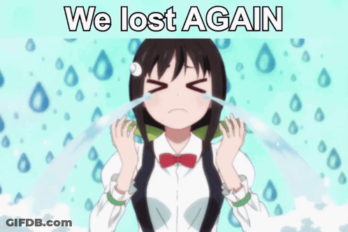 Girl Crying In Water Saying We Lost Again GIF