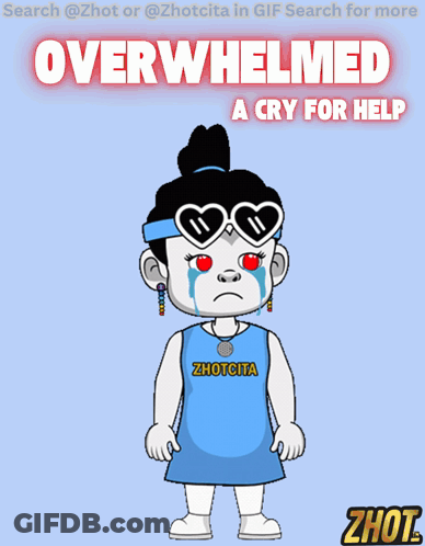 Girl Crying Overwhelmed A Cry For Help GIF
