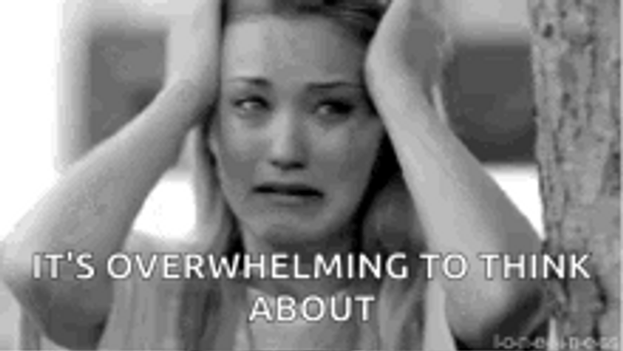 Girl Crying Overwhelming Thoughts Anxiety GIF