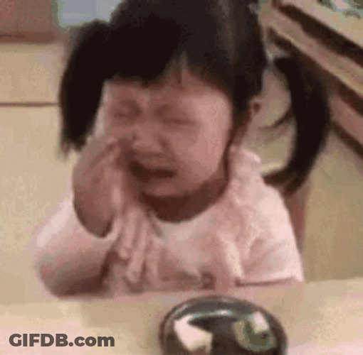 Girl Crying Suddenly Posing GIF