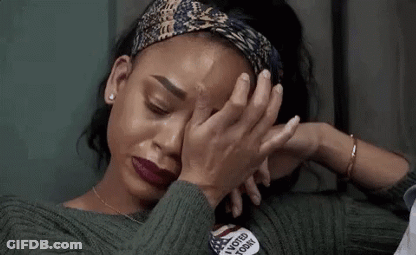 Girl Crying Wiping Her Tears GIF