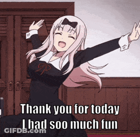 Girl Dancing Black Dress Saying Thank You Today GIF