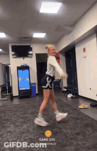 Girl Dancing In Gym Game Day GIF