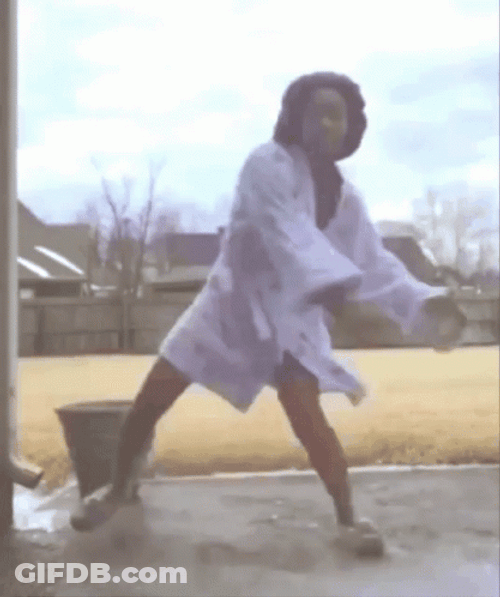 Girl Dancing Like Slipping On Ice GIF