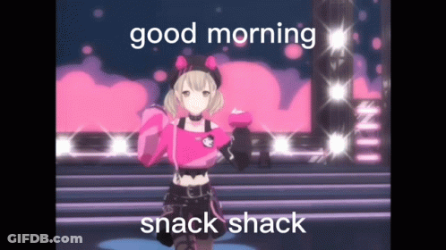 Girl Dancing On Stage Saying Good Morning Snack Shack GIF