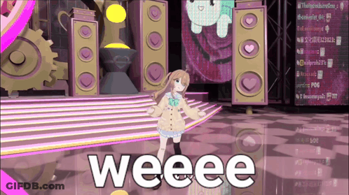 Girl Dancing On Stage Saying Weeeee GIF