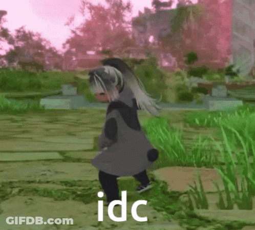 Girl Dancing Saying Idc GIF