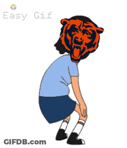 Girl Dancing With Bear Head GIF