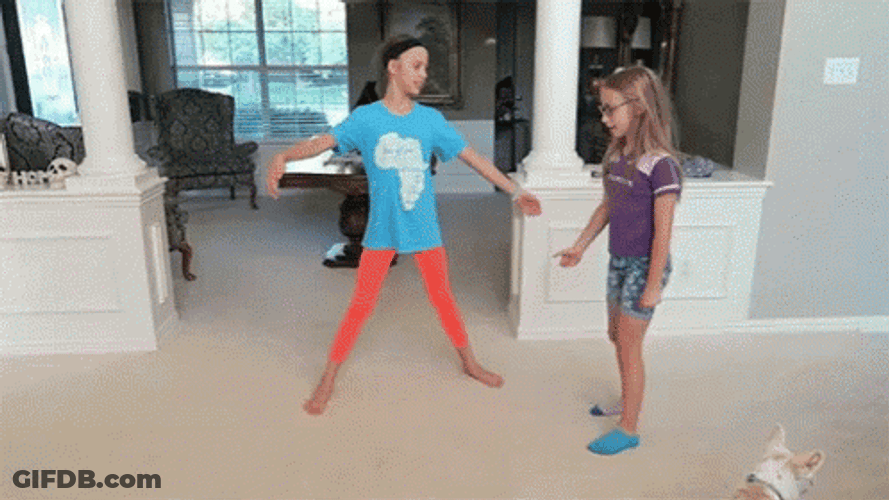 Girl Dazzling Cartwheel GIF
