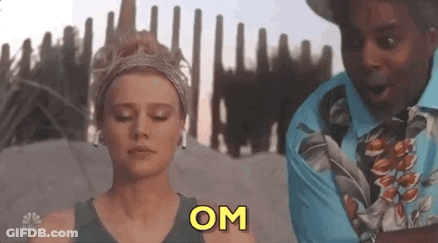 Girl Disturb Meditation By Om GIF