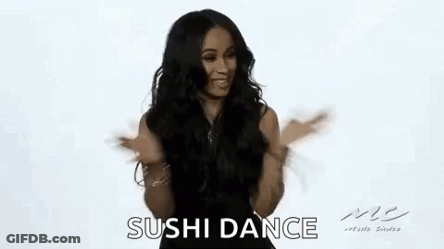 Girl Does Sushi Dance GIF
