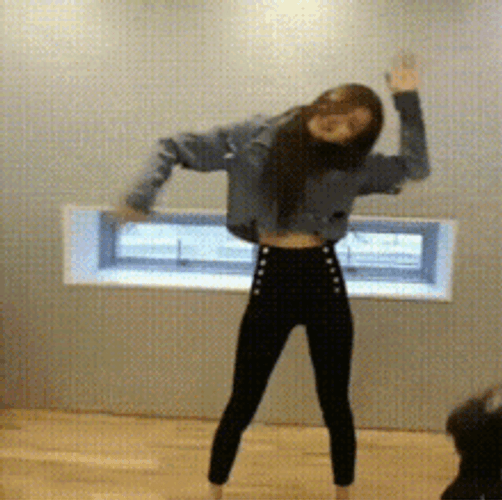 Girl Doing A Funny Dance For Friends GIF