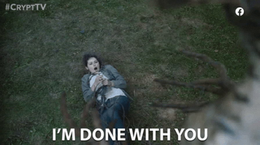 Girl Done And Done Talking To Monster GIF