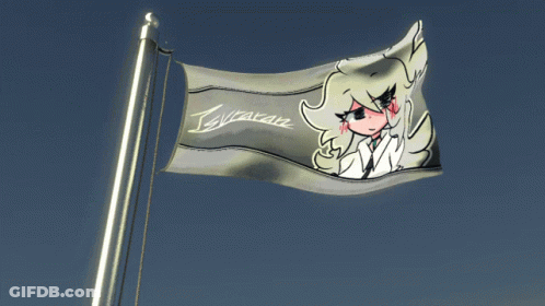 Girl Drawing On White Flag Zycaran GIF