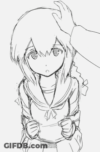 Girl Drawing With Beib Text GIF