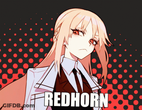 Girl Drawing With Redhorn Text GIF
