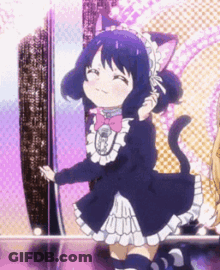 Girl Dressed As Cat Dancing On Stage GIF