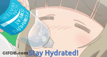 Girl Drinking Stay Hydrated Bottle GIF