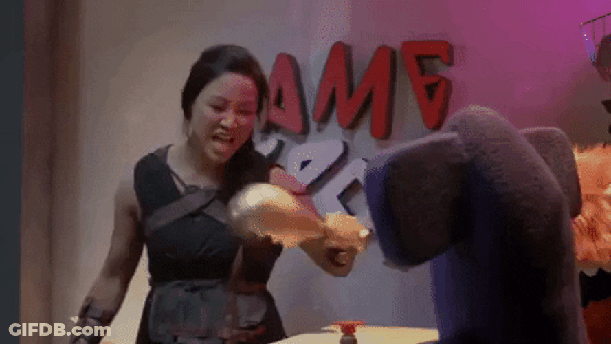 Girl Eats Golden Single Leg Deadlift GIF