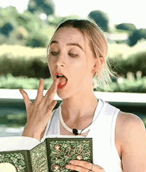 Girl Enjoying And Reading A Book GIF