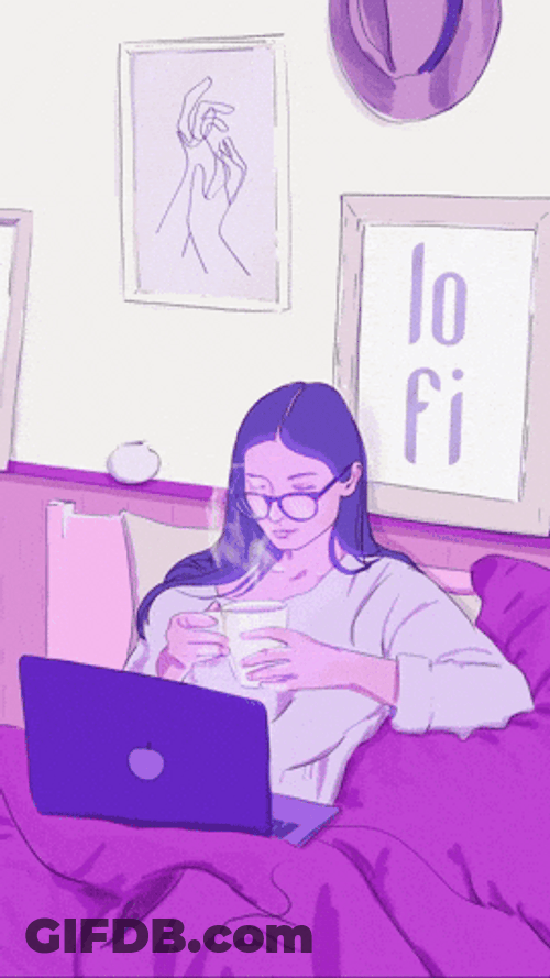 Girl Enjoying Lofi Music GIF