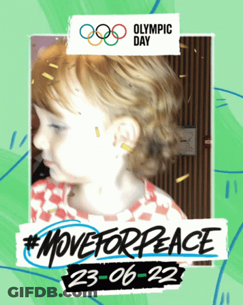 Girl Excited For Olympic Day GIF