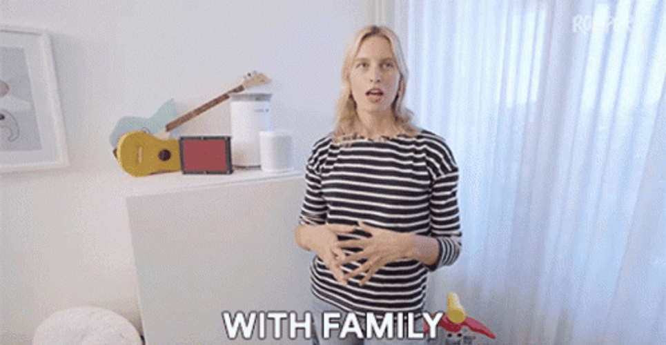 Girl Explaining Nepotism With Family GIF