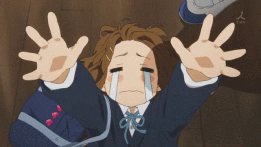 Girl Extending Hands Anime Cry GIF