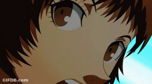 Girl Face With Blue Sky GIF
