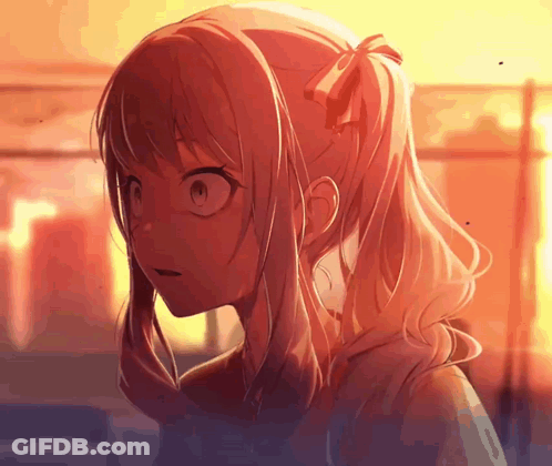 Girl Face With Ponytail GIF