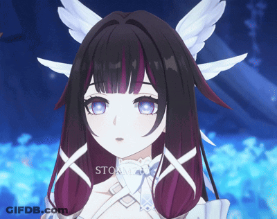 Girl Face With Storm GIF