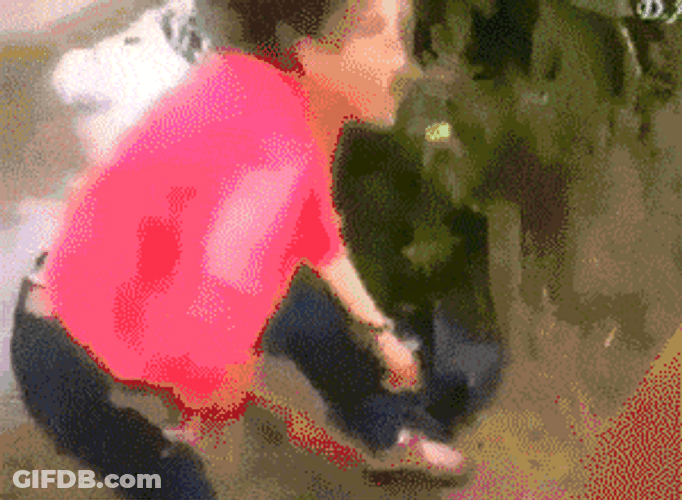 Girl Fall Wet GIF
