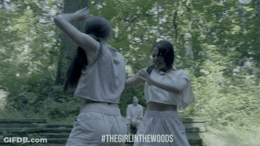 Girl Fierce Fight Girl In The Woods GIF