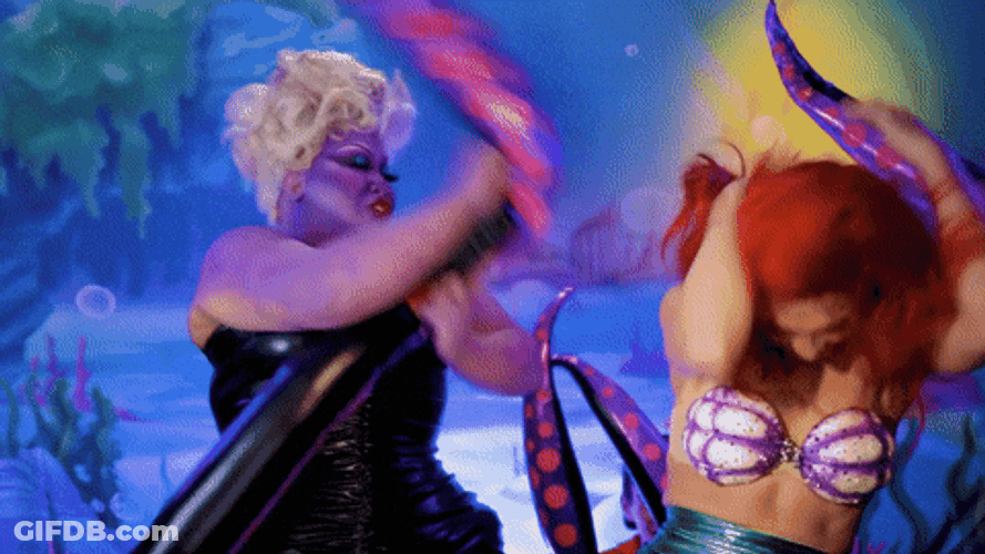 Girl Fight Plastique Tiara RuPaul's Dragrace GIF